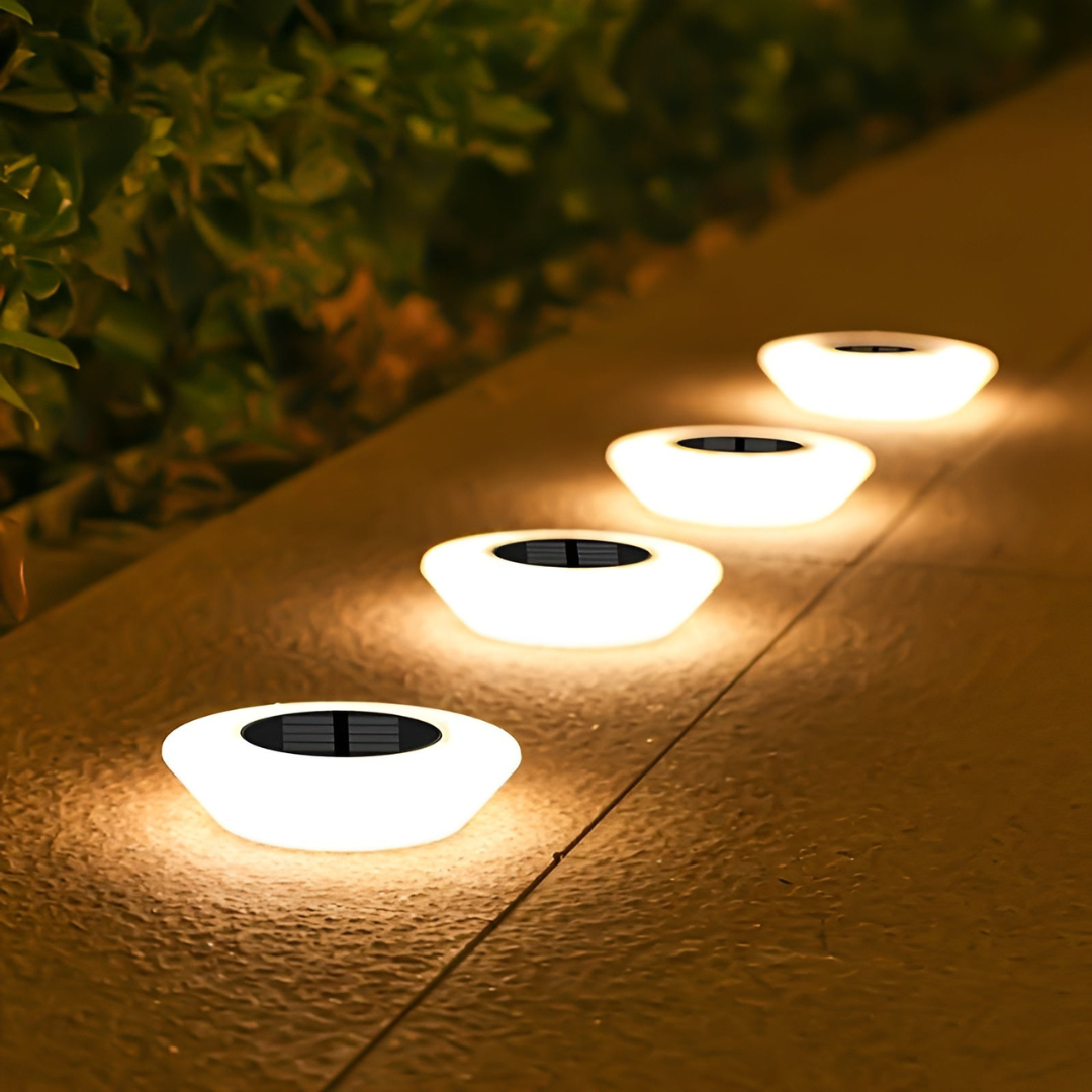 Solar Garden Lamp LED – Stainless Steel – White Light – Weather-Resistant – 30 cm