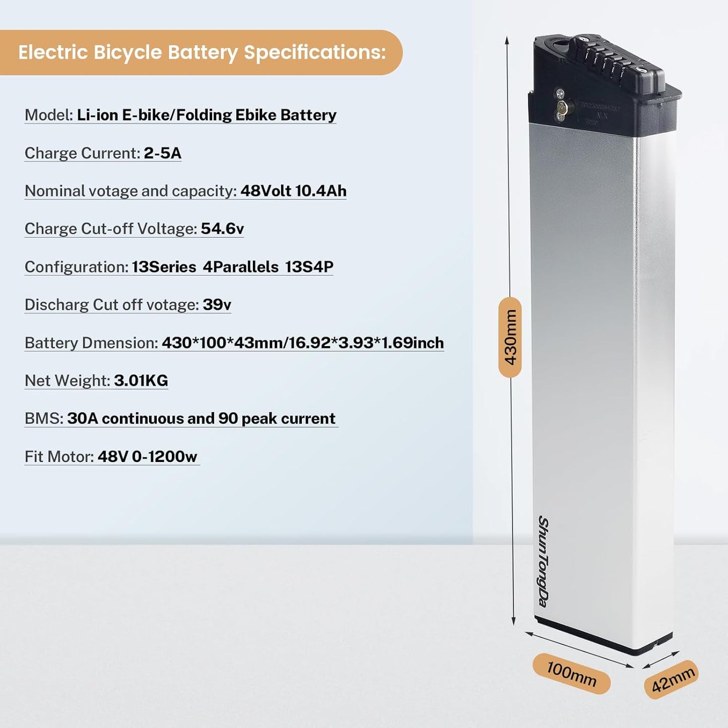 48V 14Ah Electric Scooter Battery – Long Range, High-Capacity Power Pack