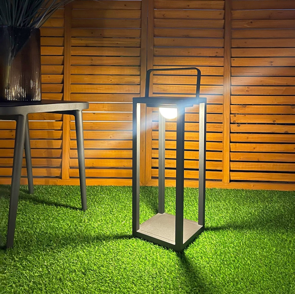 Outdoor Solar Lamp – Garden Lighting with 3 Light Modes – Anthracite Aluminium – 50 cm