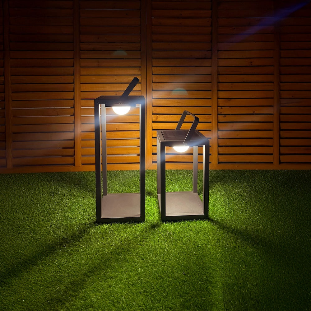 Outdoor Solar Lamp – Garden Lighting with 3 Light Modes – Anthracite Aluminium – 50 cm