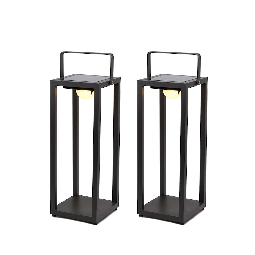 Outdoor Solar Lamp – Garden Lighting with 3 Light Modes – Anthracite Aluminium – 50 cm