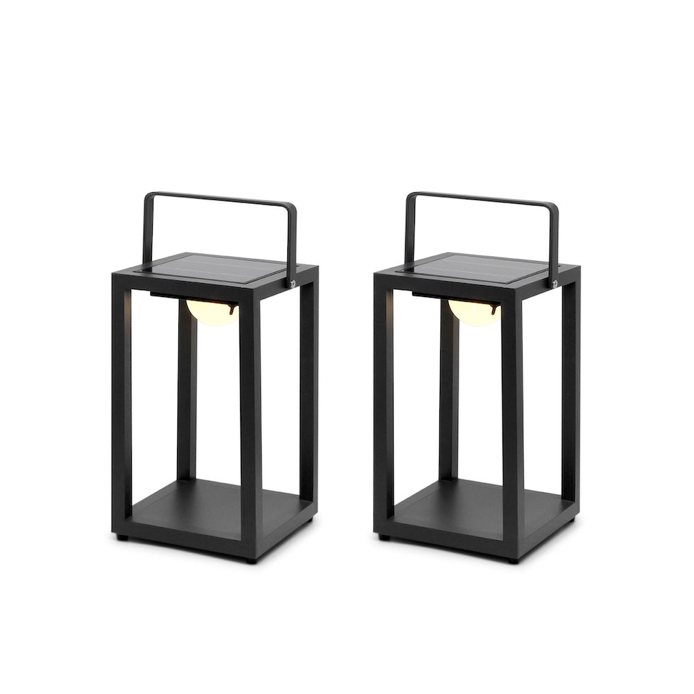 Outdoor Solar Lamp – Garden Lighting with 3 Light Modes – Anthracite Aluminium – 50 cm
