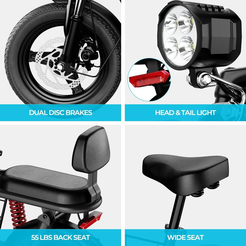 C3 Folding Electric Scooter with Seat & Basket – 850W Peak Motor | 35 km/h | 40 km Range | Dual Suspension | Up to 150 kg Load