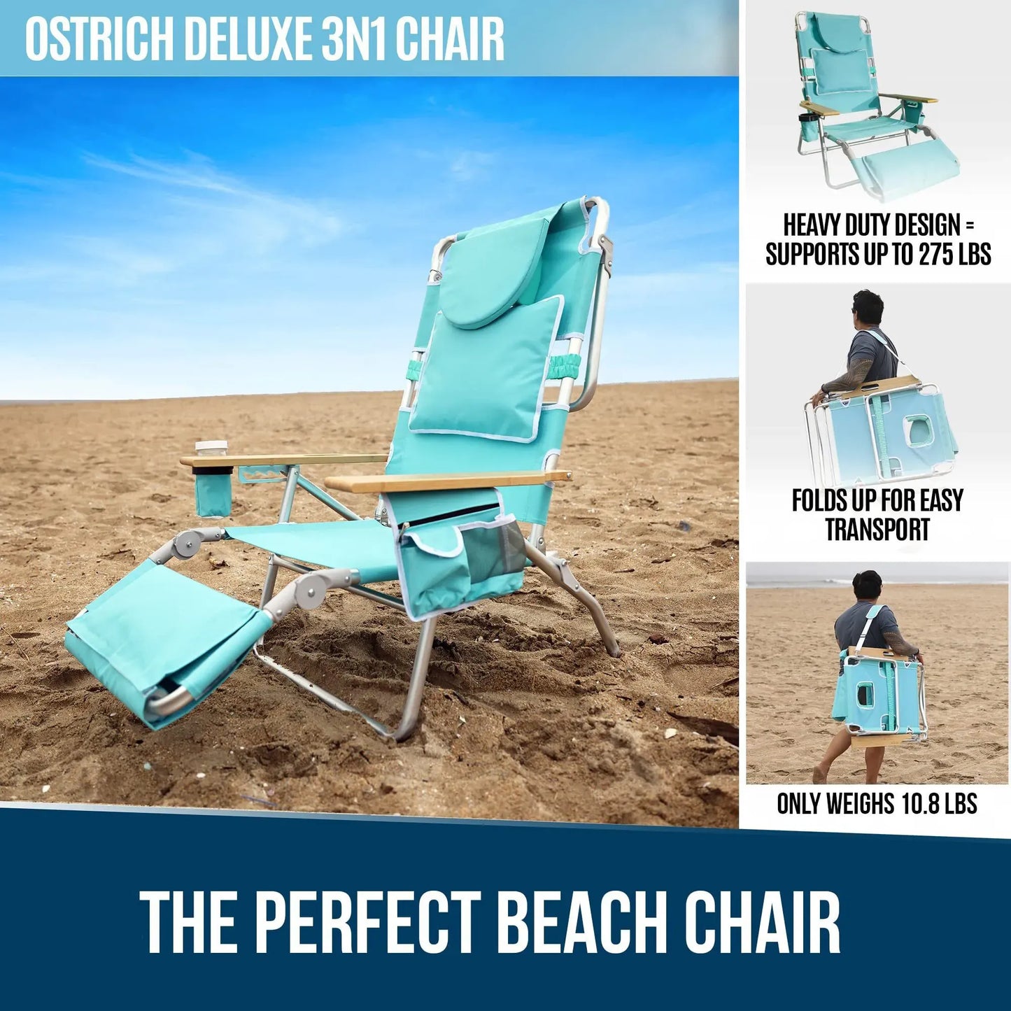 Buy 2 and get 1 free ๐บ๐บ 3-in-1 deck chair ๐๐