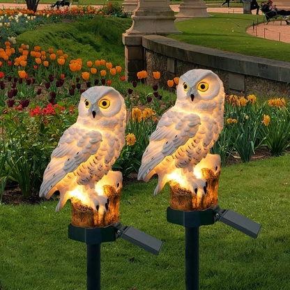 Solar Owl Outdoor Lamp – Atmospheric Solar Garden Lighting – Warm White LED – IP65 Waterproof