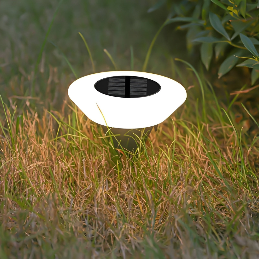 Solar Garden Lamp LED – Stainless Steel – White Light – Weather-Resistant – 30 cm