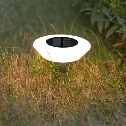 Solar Garden Lamp LED – Stainless Steel – White Light – Weather-Resistant – 30 cm