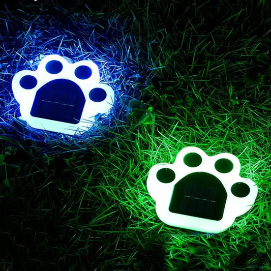 Solar Outdoor Lamp – Playful Paw Print – Creative Solar Garden Lighting – IP65 – Automatic ON/OFF