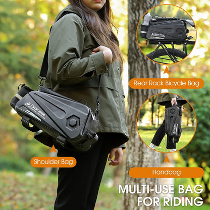 Waterproof 8.6 L Electric Scooter Rear Bag – Durable Storage with Rain Cover