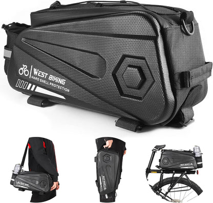 Waterproof 8.6 L Electric Scooter Rear Bag – Durable Storage with Rain Cover