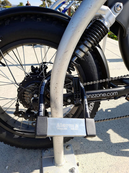 Heavy-Duty U-Lock with 120 dB Alarm – Weatherproof Security for E-Bikes & Scooters
