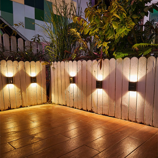 Wireless LED Solar Wall Lights – Deluxe Outdoor Solar Lighting – Automatic ON/OFF – IP65 Waterproof