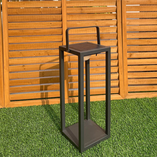 Outdoor Solar Lamp – Garden Lighting with 3 Light Modes – Anthracite Aluminium – 50 cm